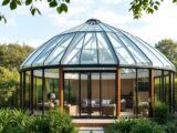 glas gartenhaus rund