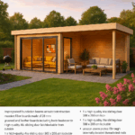 Fjordholz Gartenhaus Alu Concept 70 A mit Anbau