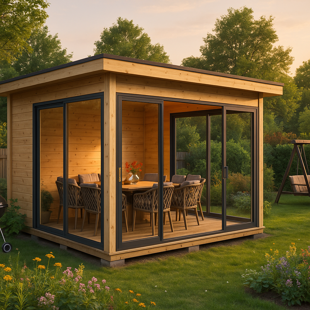 Fjordholz Glaspavillon Modell Alu 44 E