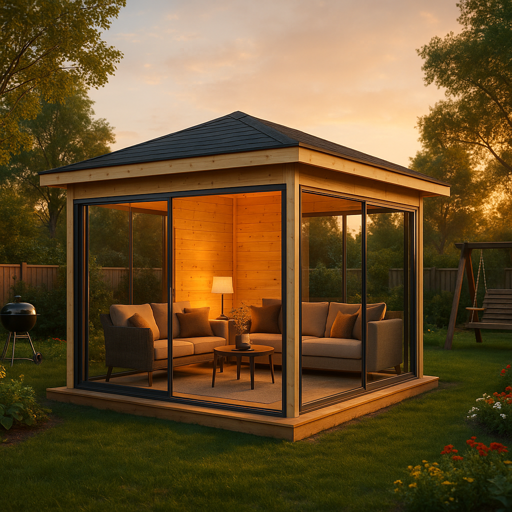 Fjordholz Glaspavillon Modell Alu 44 F