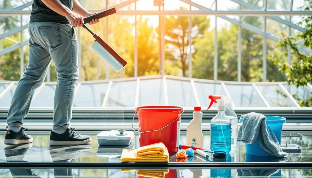 Glasdach reinigen Schritt-für-Schritt