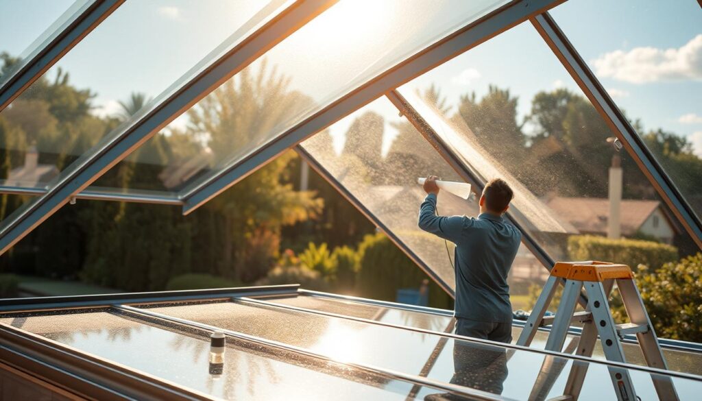 Pflege und Versiegelung von Glasdächern