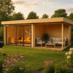 Fjordholz Gartenhaus Alu Concept 44 A mit Anbau