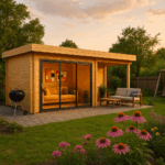 Fjordholz Gartenhaus Alu Concept 44 A mit Anbau