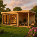 Fjordholz Gartenhaus Alu Concept 70 A mit Anbau