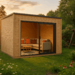 Fjordholz Gartenhaus Modell Q-BIC Alu 44 A