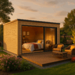 Fjordholz Gartenhaus Modell Q-BIC Alu 44 C