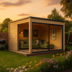 Fjordholz Gartenhaus Modell Q-BIC Alu 44 D