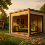 Fjordholz Gartenhaus Modell Q-BIC Alu 44 D