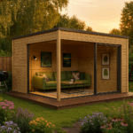 Fjordholz Gartenhaus Modell Q-BIC Alu 44 D