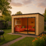 Fjordholz Gartenhaus Modell Q-BIC Alu 44 E