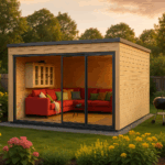 Fjordholz Gartenhaus Modell Q-BIC Alu 44 E