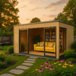 Fjordholz Gartenhaus Modell Q-BIC Alu 44 F
