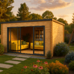 Fjordholz Gartenhaus Modell Q-BIC Alu 44 F