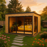 Fjordholz Gartenhaus Modell Q-BIC Alu 44 F