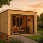 Fjordholz Gartenhaus Modell Q-BIC Alu 44 G
