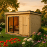 Fjordholz Gartenhaus Modell Q-BIC Alu 44 I