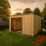 Fjordholz Gartenhaus Modell Q-BIC Alu 44 I