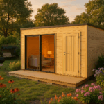 Fjordholz Gartenhaus Modell Q-BIC Alu 44 I