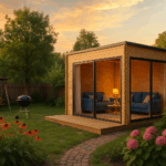 Fjordholz Gartenhaus Modell Q-BIC Alu 70 B