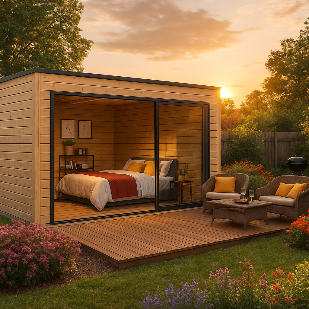 Fjordholz Gartenhaus Modell Q-BIC Alu 70 C