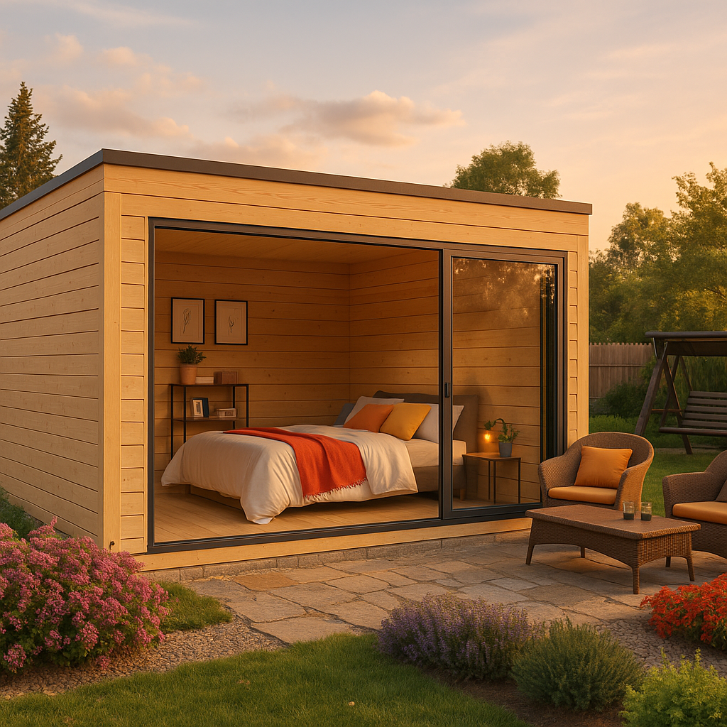 Fjordholz Gartenhaus Modell Q-BIC Alu 70 C