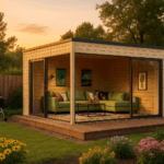 Fjordholz Gartenhaus Modell Q-BIC Alu 70 D