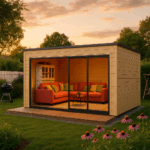 Fjordholz Gartenhaus Modell Q-BIC Alu 70 E