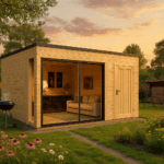 Fjordholz Gartenhaus Modell Q-BIC Alu 70 H