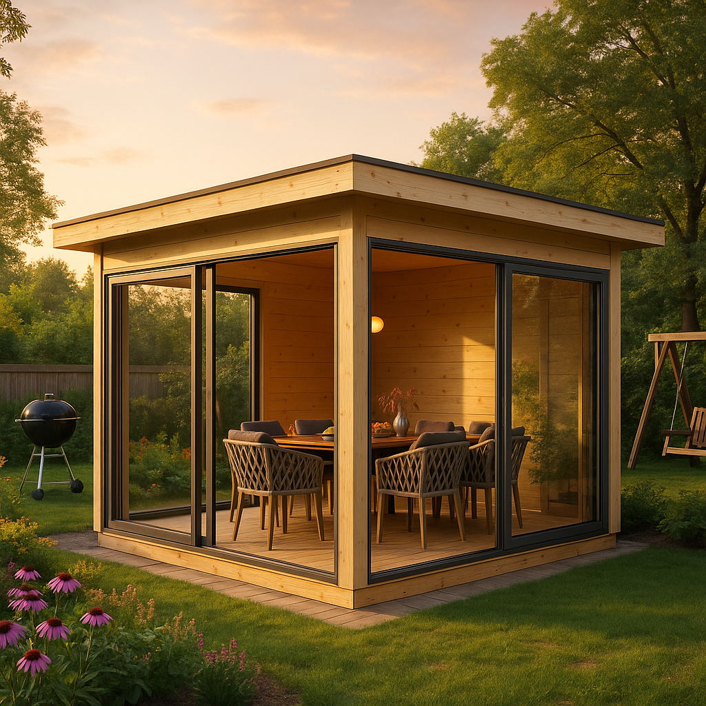 Fjordholz Glaspavillon Modell Alu 44 E