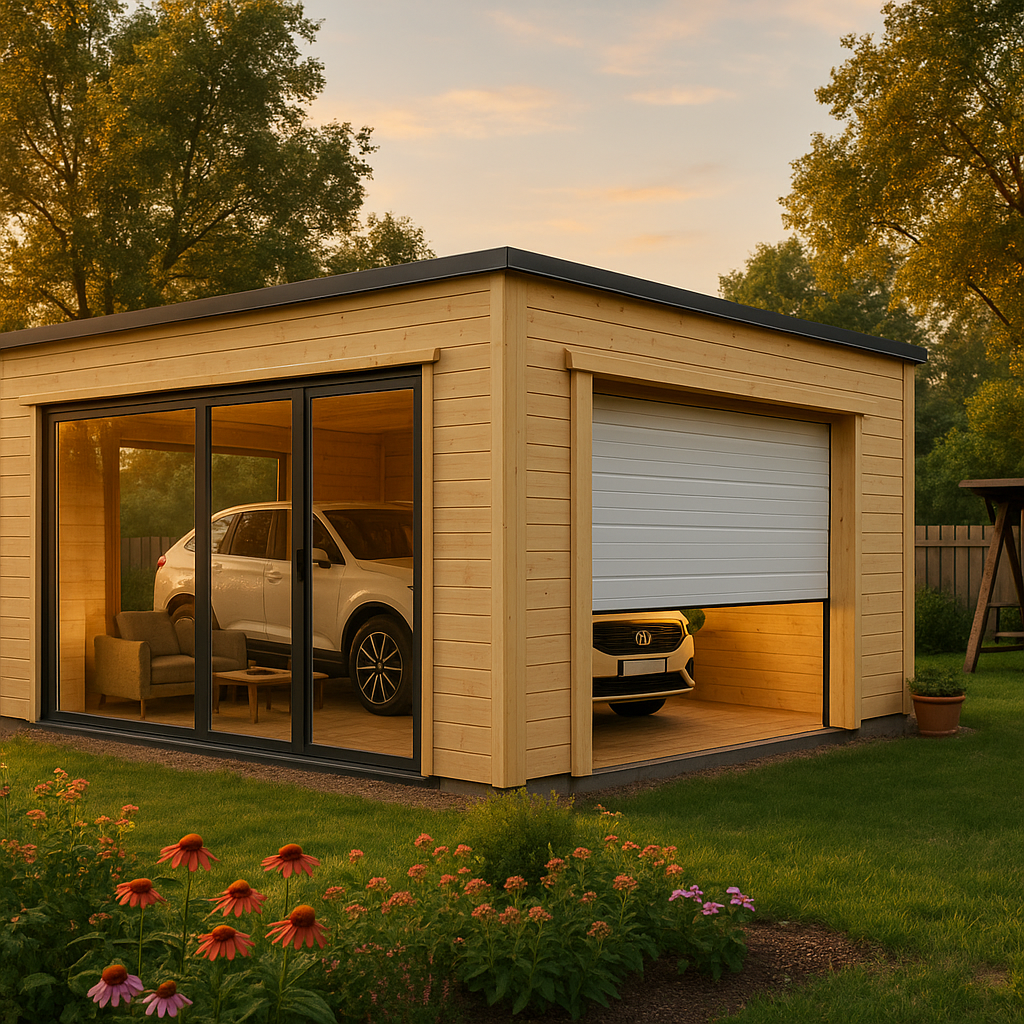 Fjordholz Holzgarage Modell Q-Bic 34 B