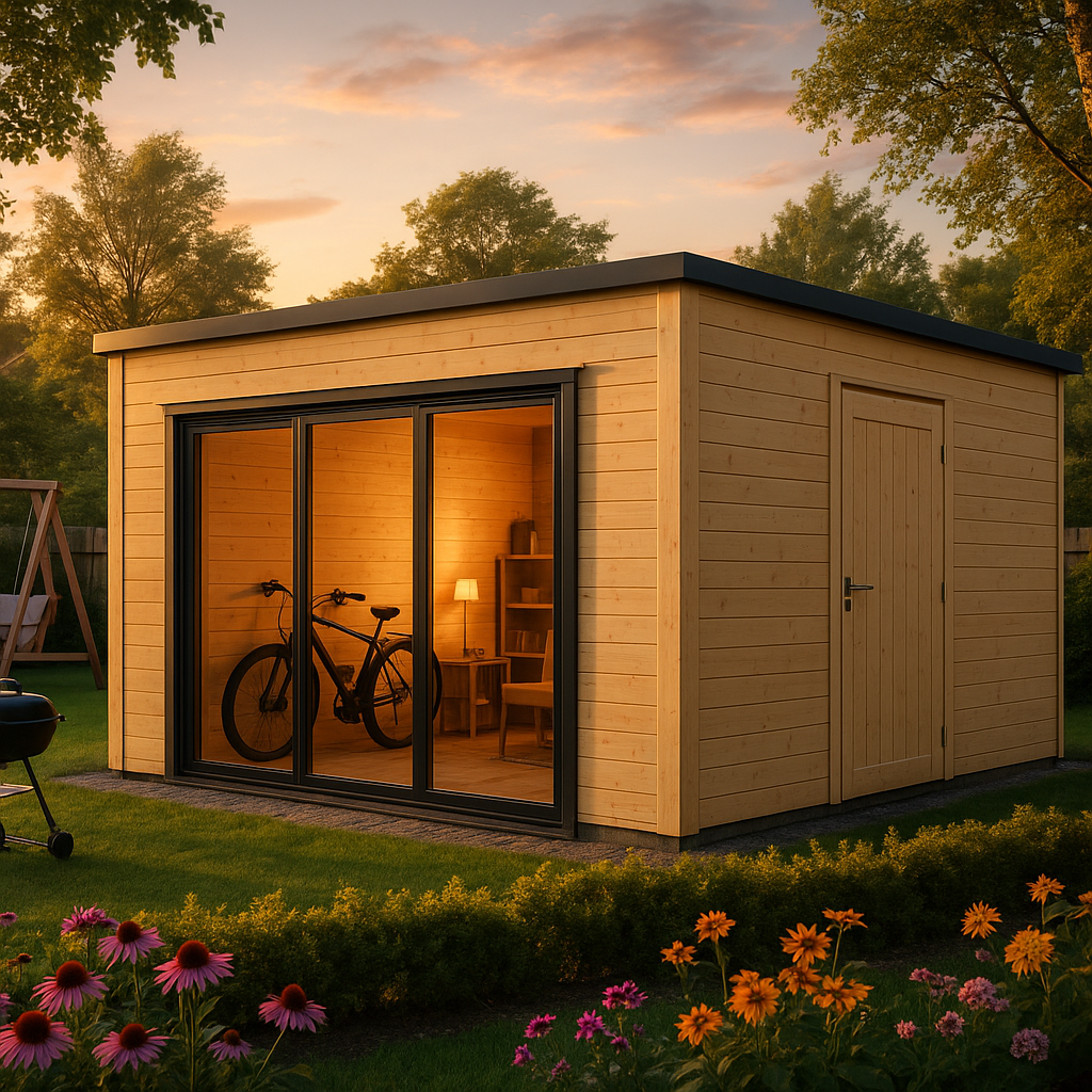 Fjordholz Holzgarage Modell Q-Bic 34 B