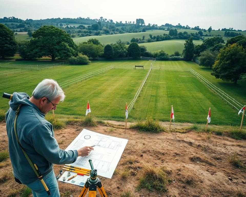 Grundstücksvermessung Vorbereitung