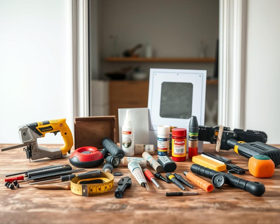 Werkzeuge für Katzenklappe Einbau Werkzeuge für Katzenklappe Einbau