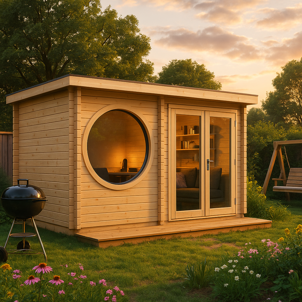 Fjordholz Gartenhaus Modell Office Box Größe XL na