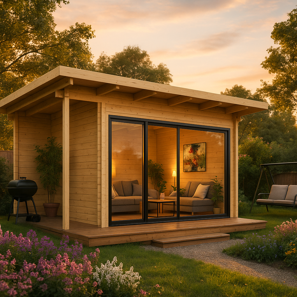 Fjordholz Gartenhaus Modell Starla 44 D, Farblos i