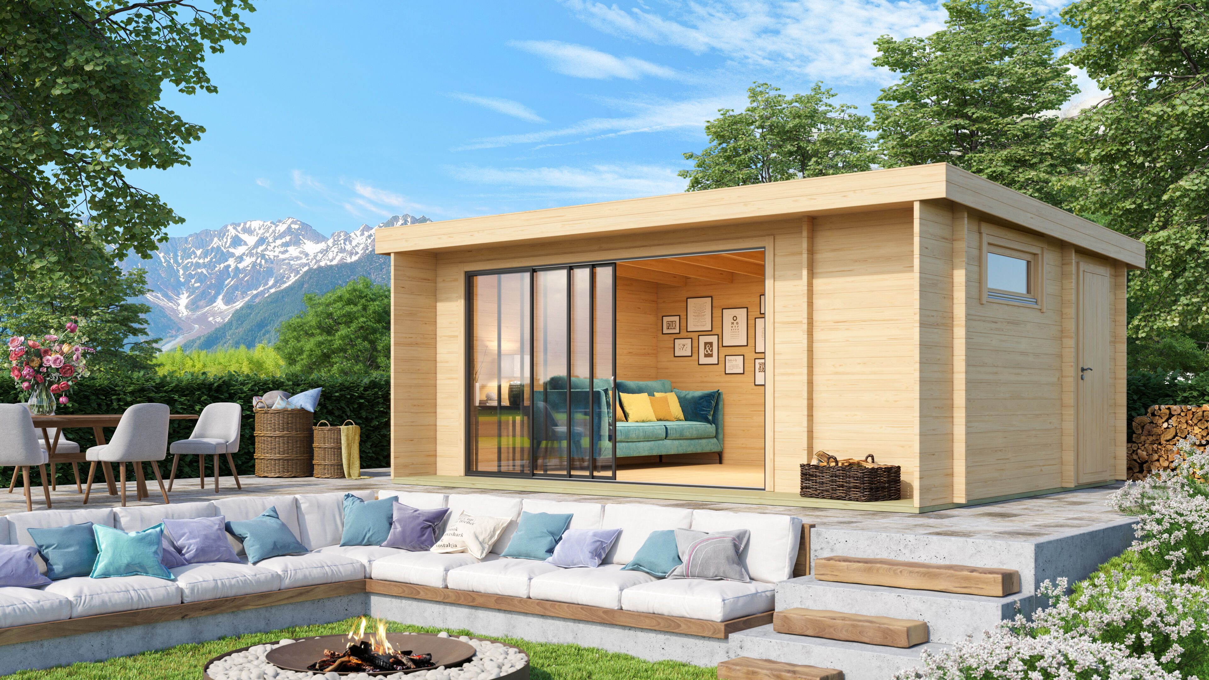 Fjordholz Gartenhaus Alu Concept 44 B