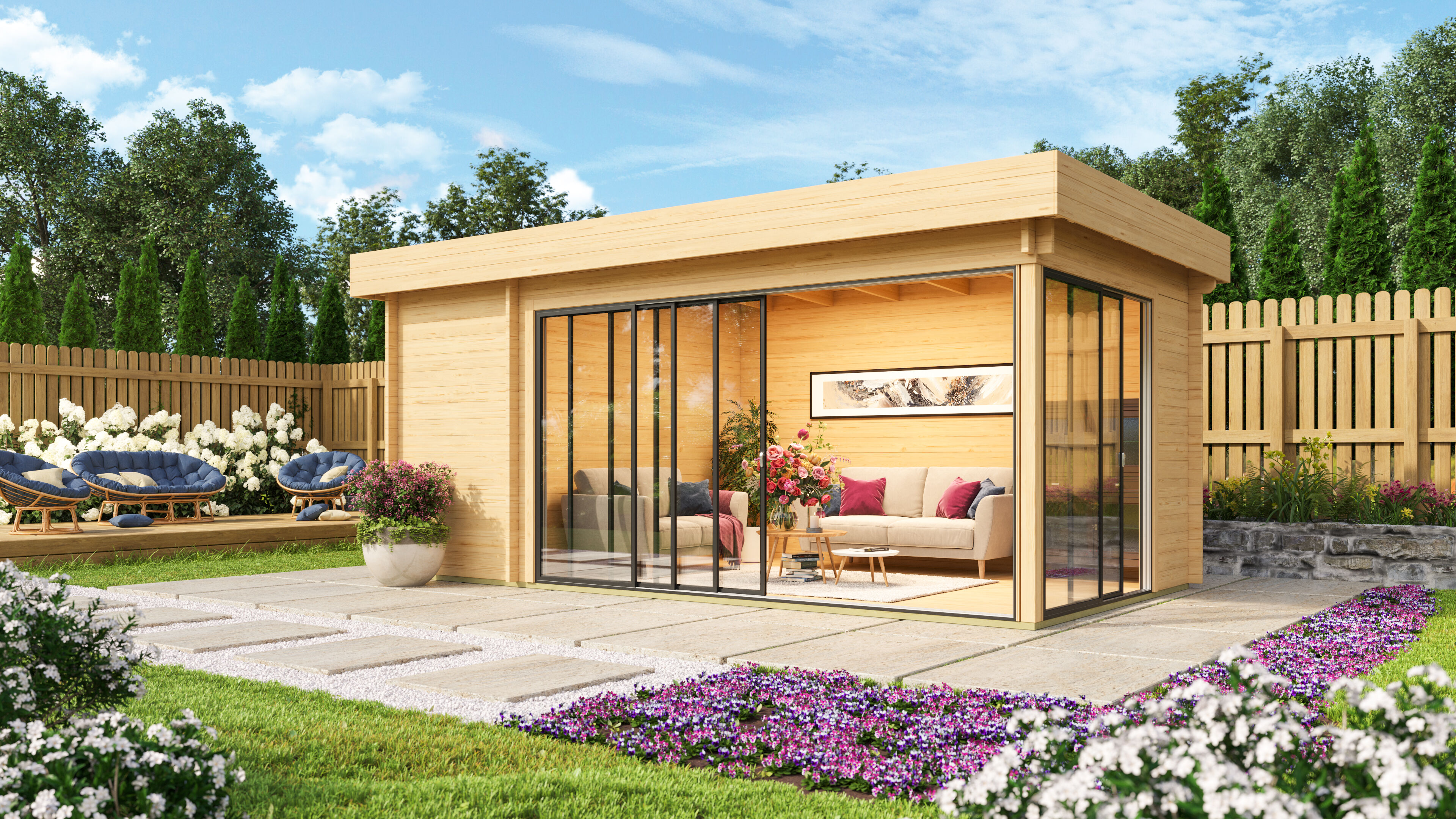 Fjordholz Gartenhaus Alu Concept 44 C Fjordholz Gartenhaus Alu Concept 44 C