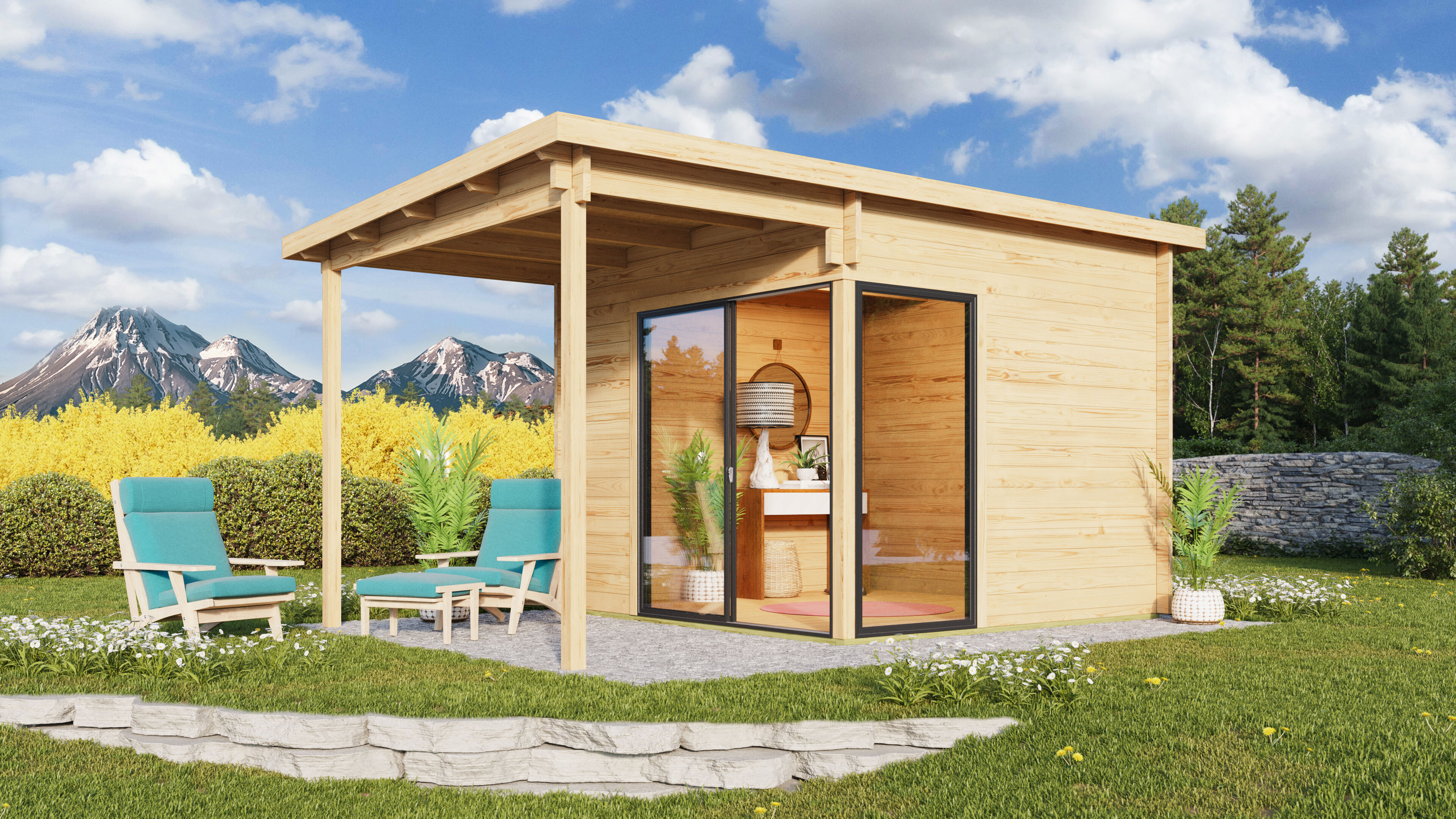 Fjordholz Gartenhaus Alu Concept 44 F Fjordholz Gartenhaus Alu Concept 44 F