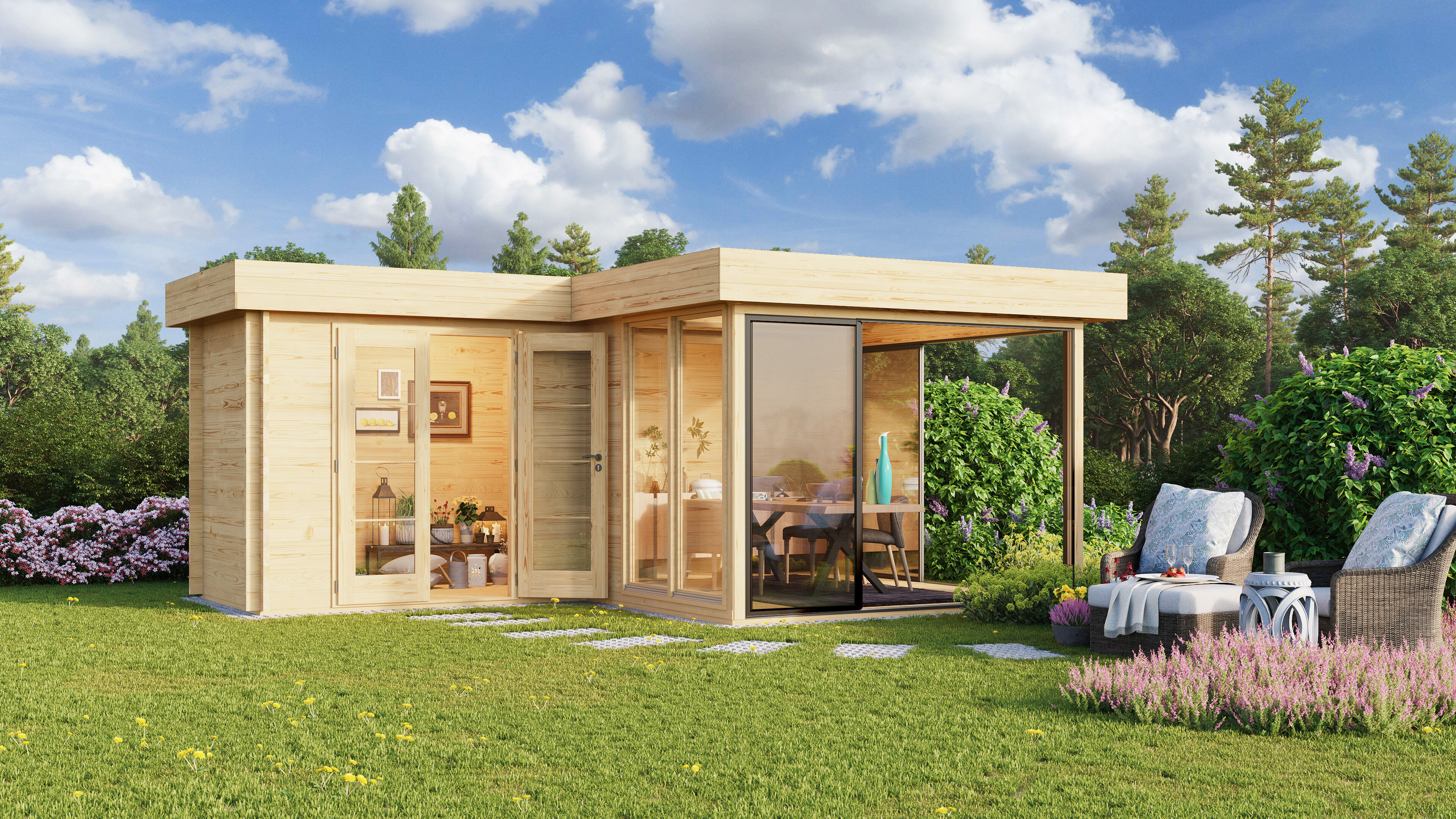 Fjordholz Gartenhaus Alu Concept 44 M Fjordholz Gartenhaus Alu Concept 44 M