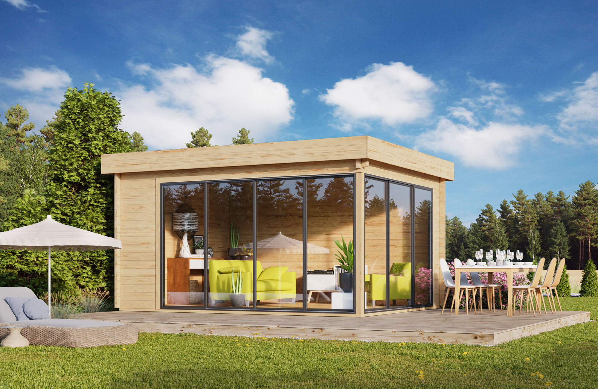 Fjordholz Gartenhaus Alu Concept 70 A Fjordholz Gartenhaus Alu Concept 70 A
