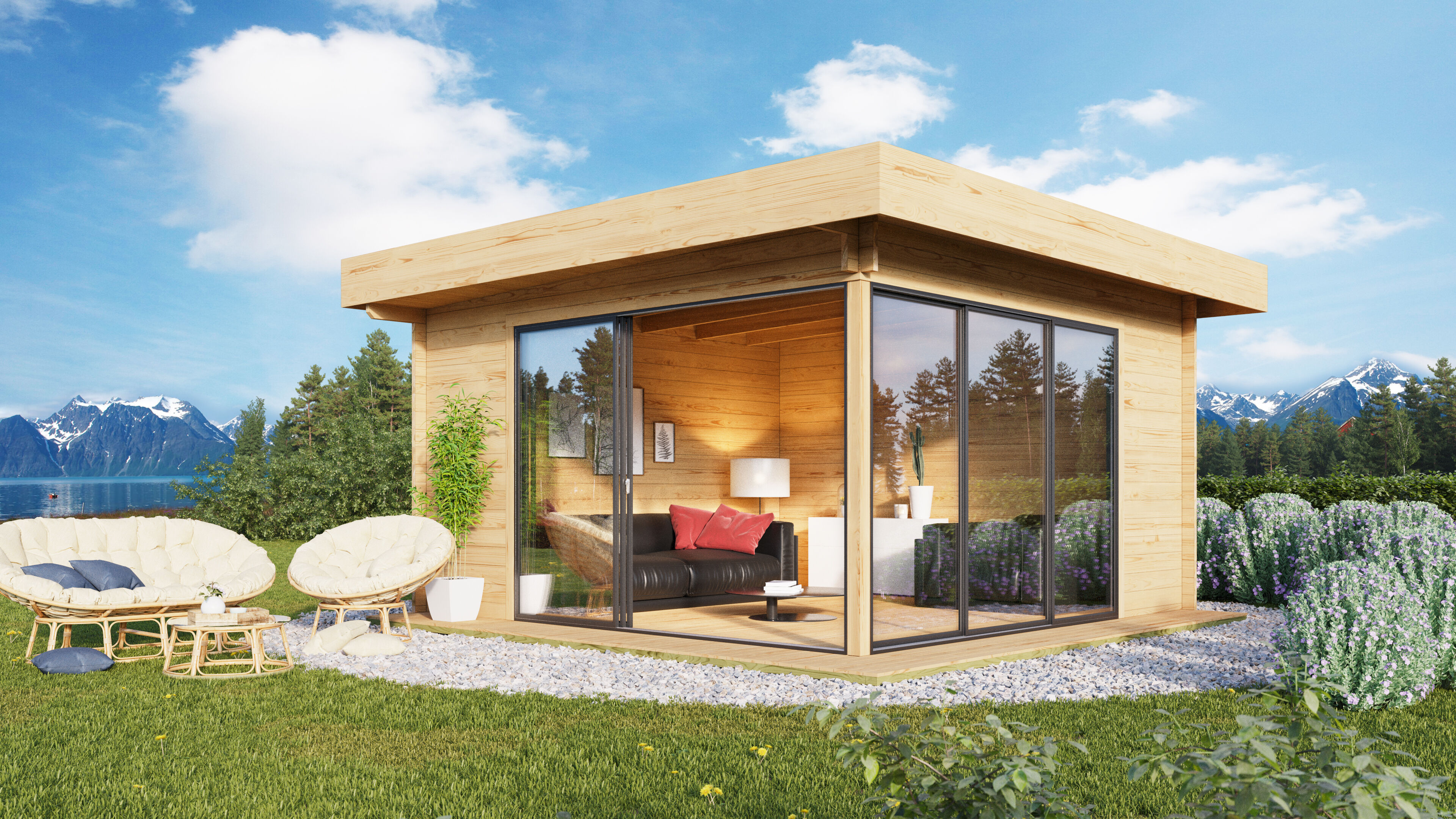 Fjordholz Gartenhaus Alu Concept 70 D Fjordholz Gartenhaus Alu Concept 70 D