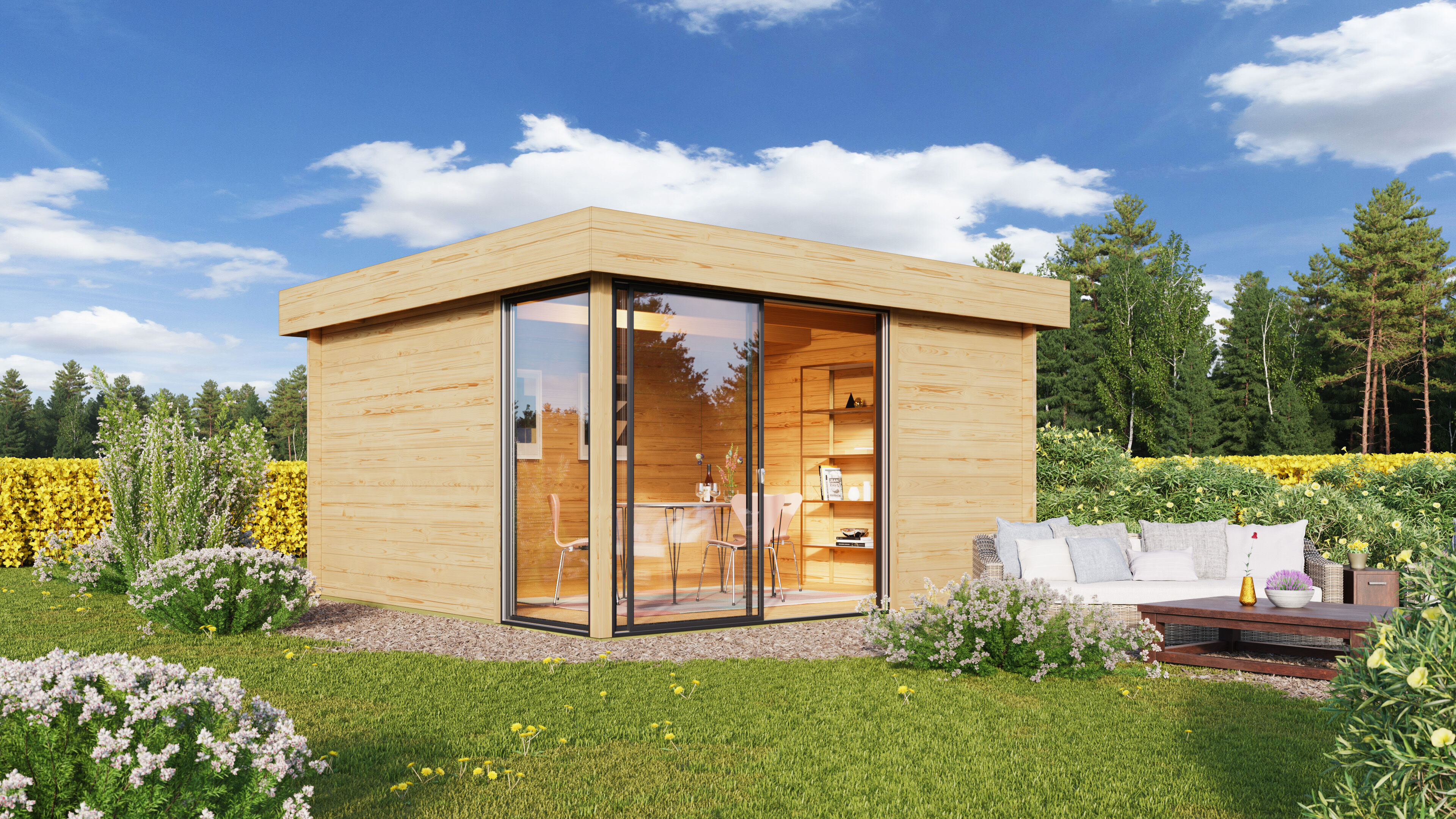 Fjordholz Gartenhaus Alu Concept 70 P