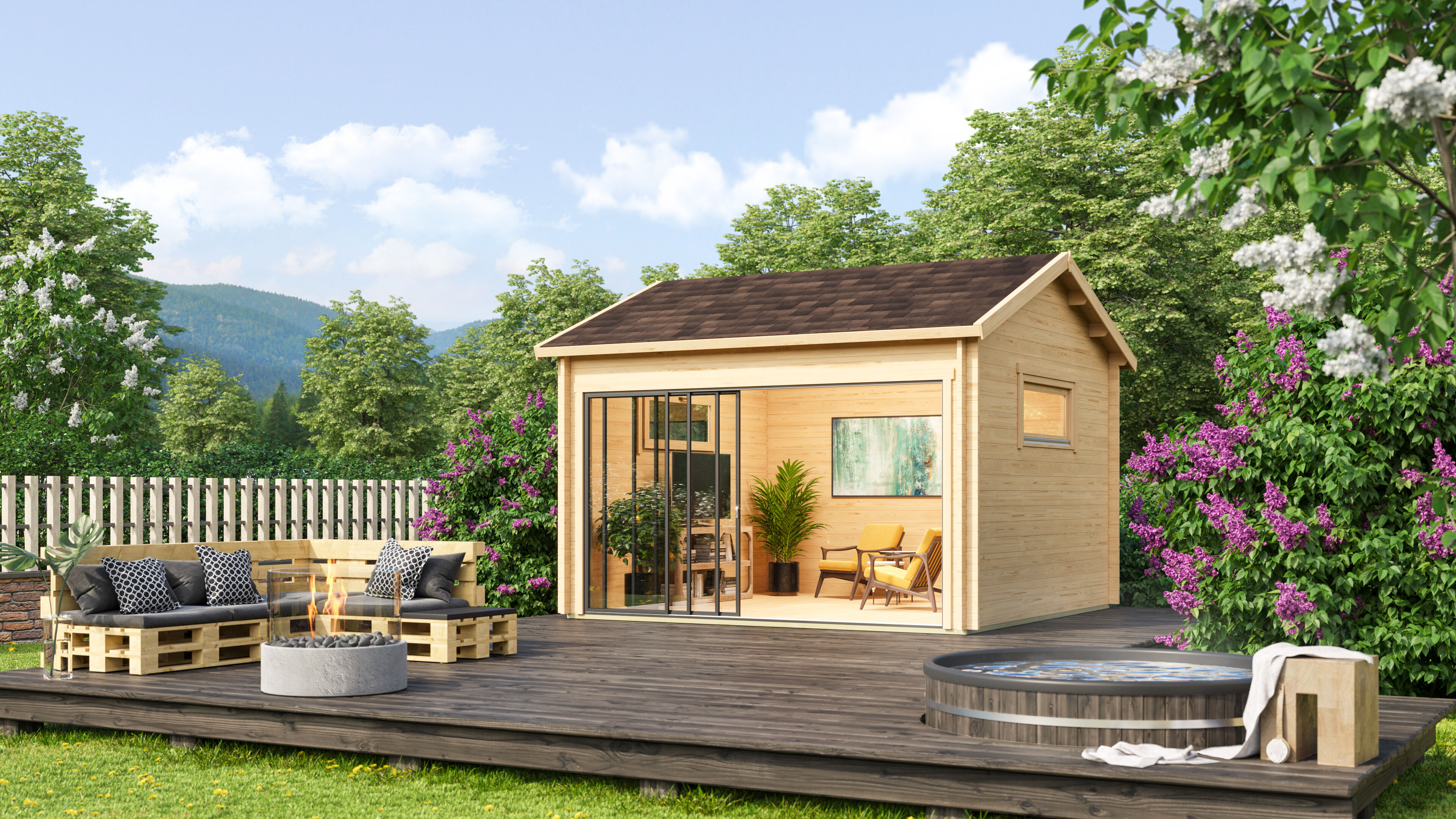 Fjordholz Gartenhaus Alu Concept Jara 44 A