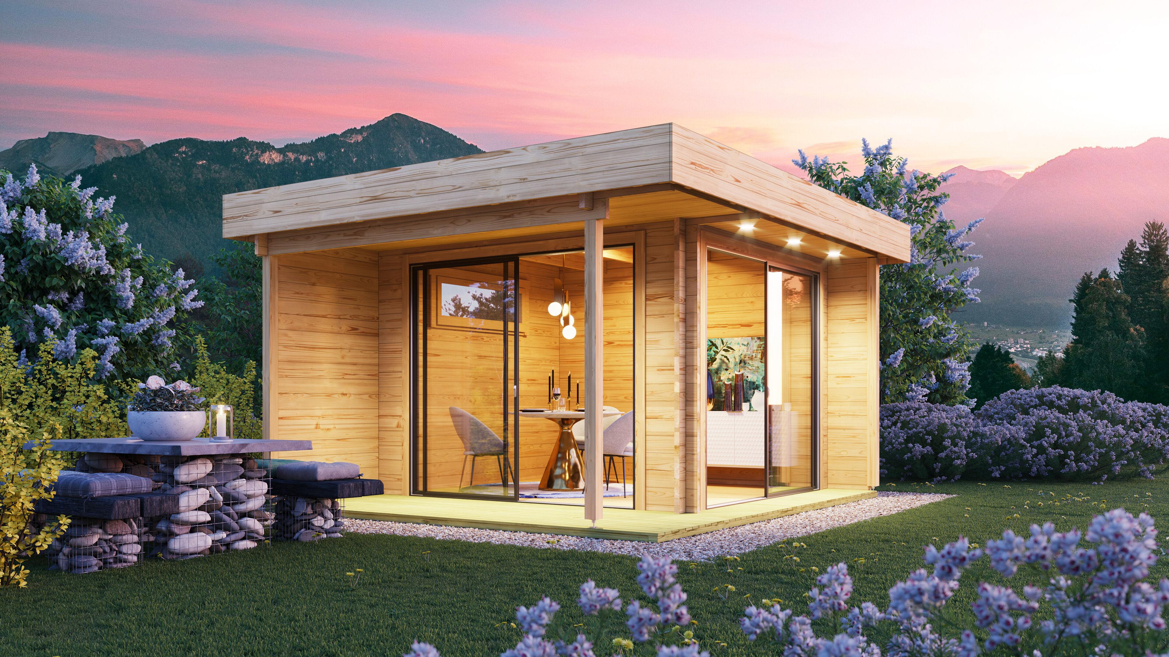 Fjordholz Gartenhaus Alu Concept Relax 70 D