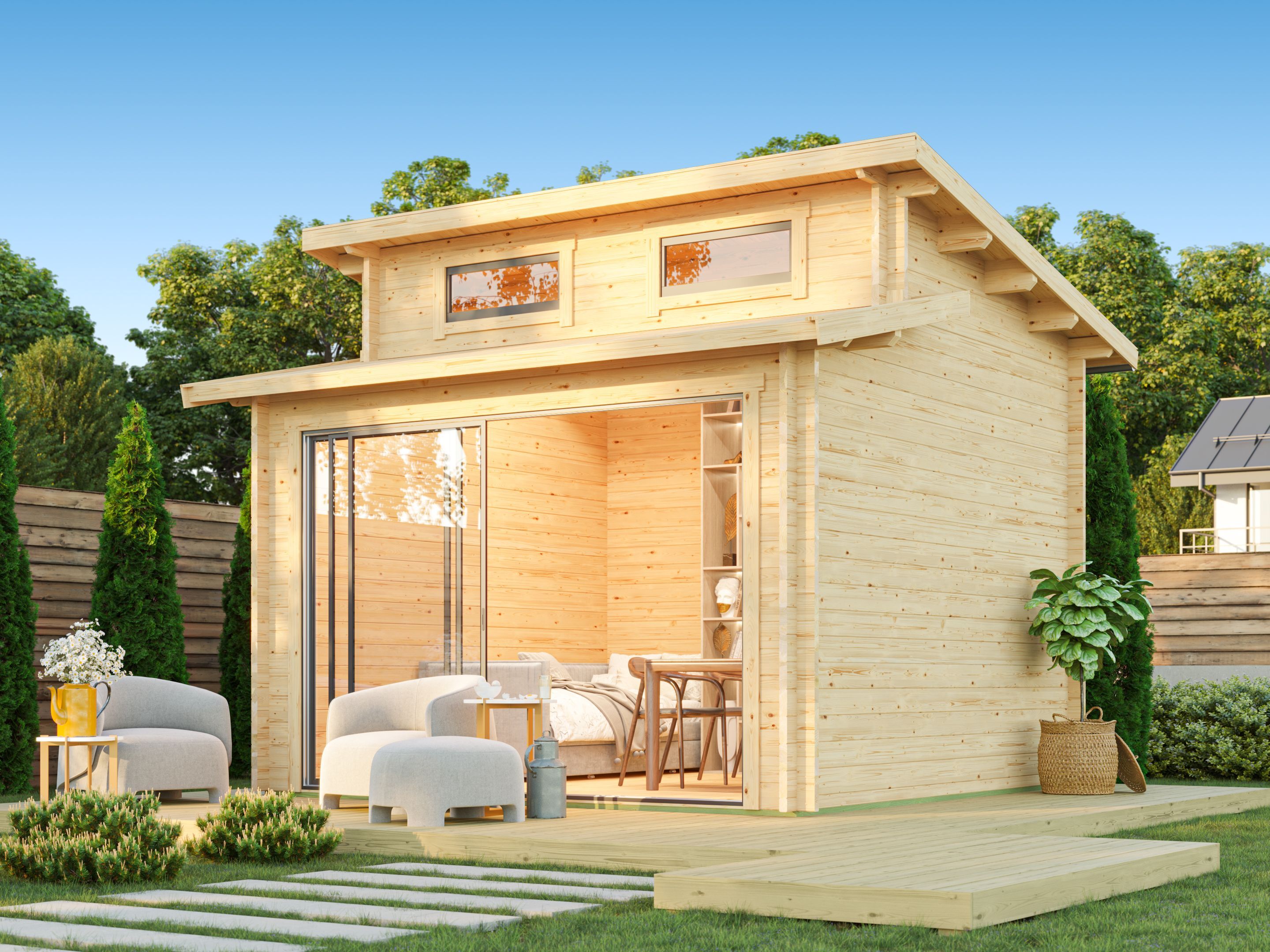 Fjordholz Gartenhaus Avantgarde 44-A Alu