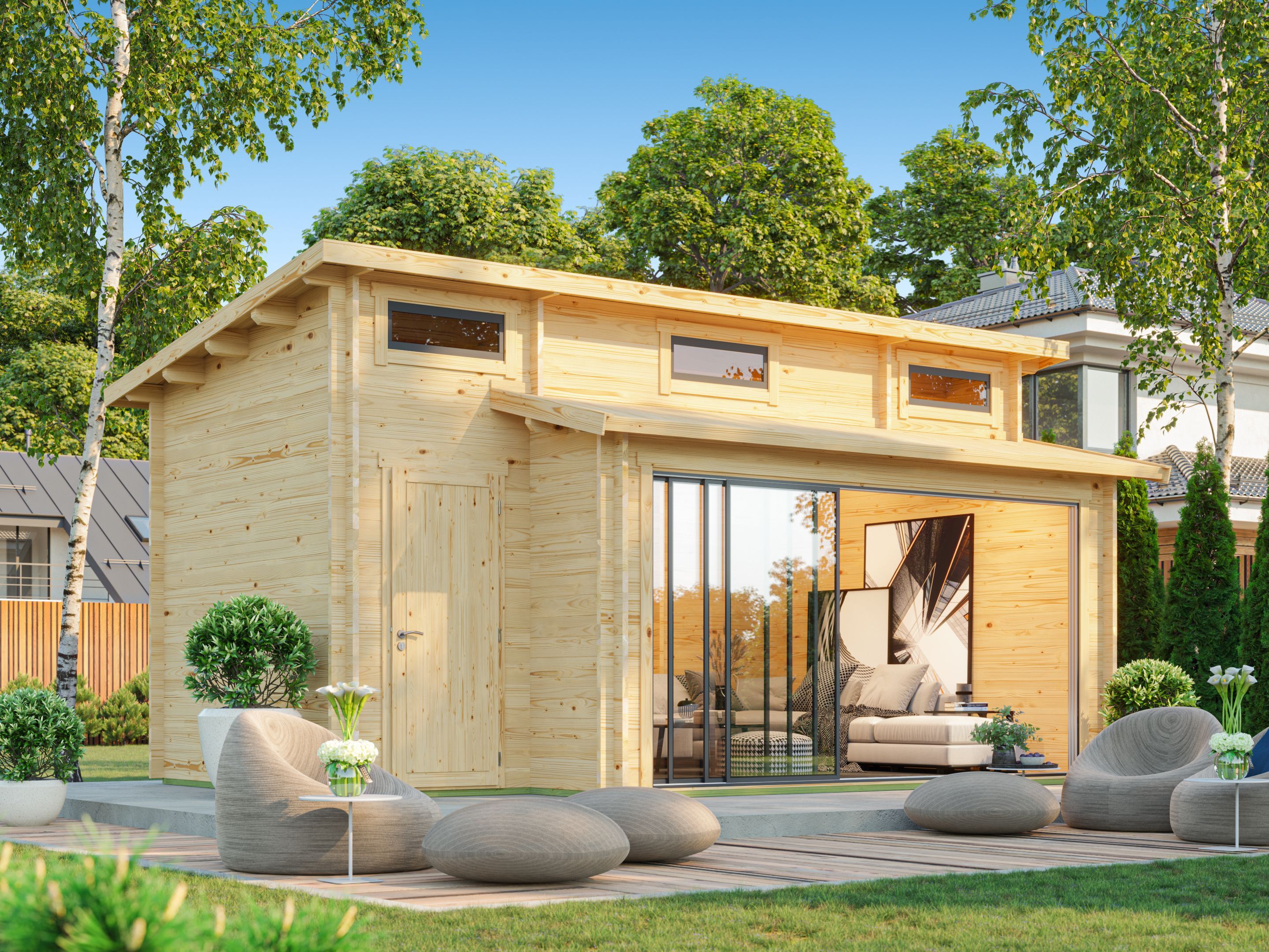 Fjordholz Gartenhaus Avantgarde 44-C Alu Fjordholz Gartenhaus Avantgarde 44-C Alu