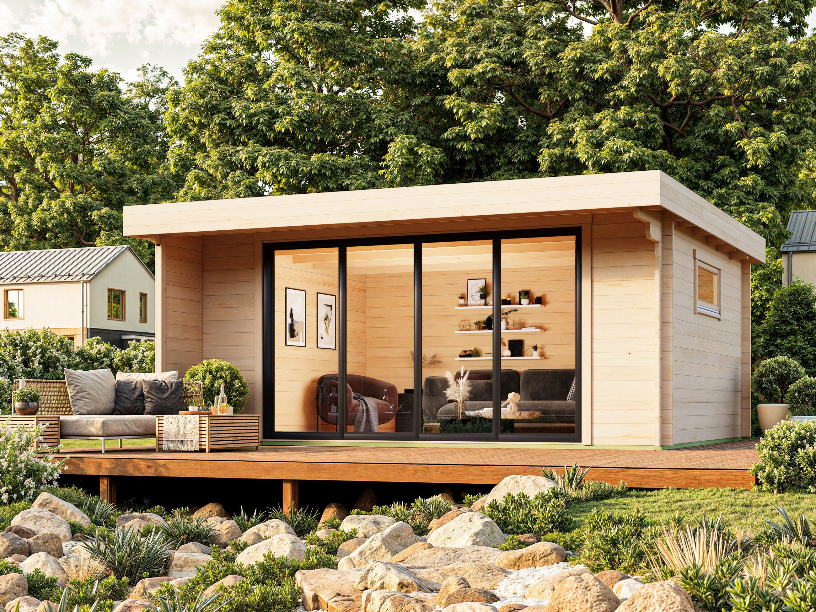 Fjordholz Gartenhaus Modell Kubi 44 Alu Concept Fjordholz Gartenhaus Modell Kubi 44 Alu Concept