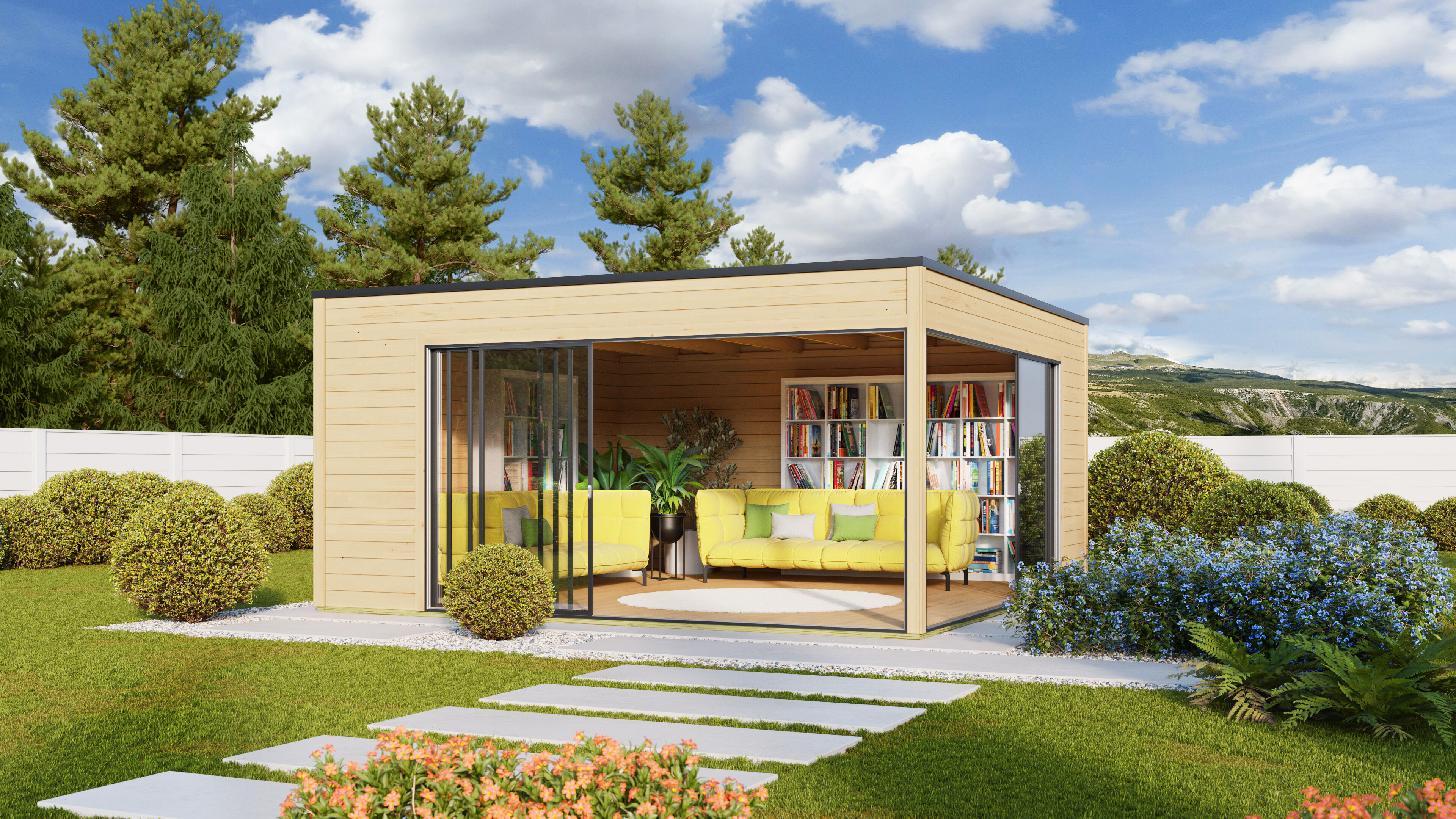 Fjordholz Gartenhaus Modell Q-BIC Alu 44 F Fjordholz Gartenhaus Modell Q-BIC Alu 44 F