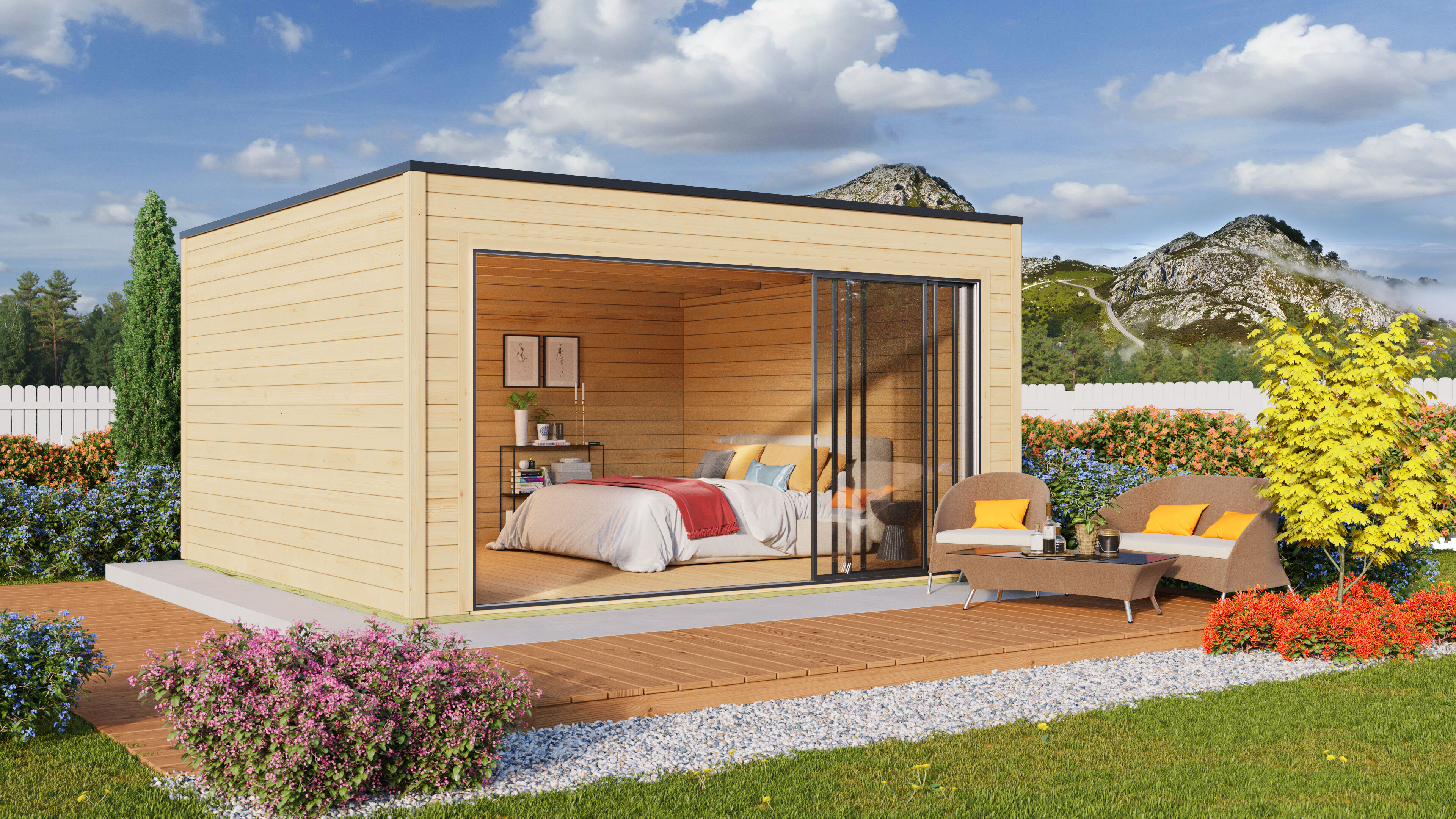 Fjordholz Gartenhaus Modell Q-BIC Alu 70 C Fjordholz Gartenhaus Modell Q-BIC Alu 70 C